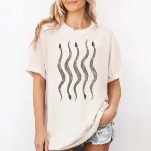 Comfort Colors Snake Shirt, Minimalist Python Graphic Tee, Gift for Snake Lovers