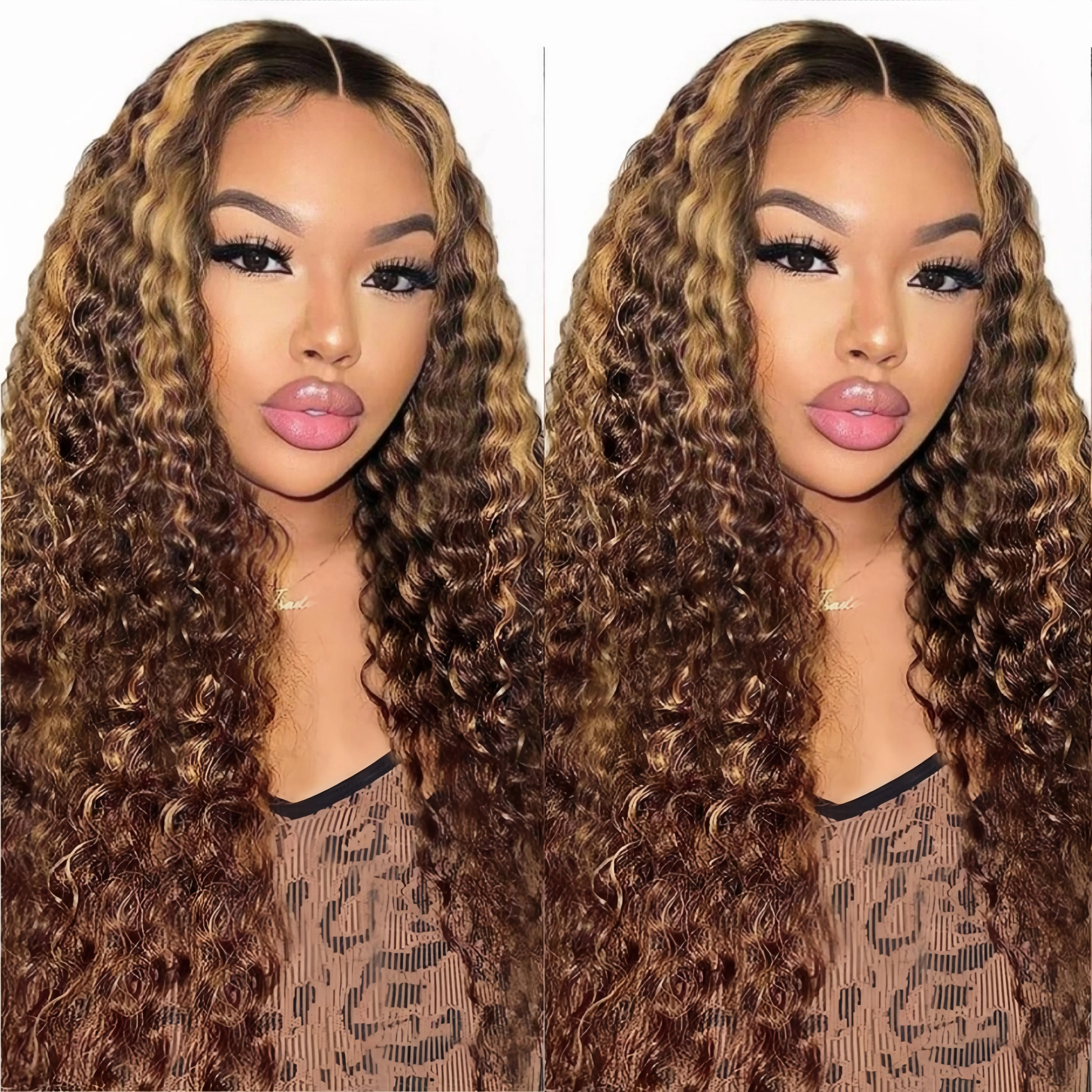 Ombre Highlight 4/27 Deep Wave Lace Front wigs Human Hair 4/27 Body Wave Lace Front wigs Human Hair 4/27 Straight Hair Lace Front wigs Human Hair