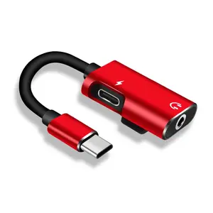 Type C To 3.5mm Jack Adapter Type C Audio Splitter Headphone Cable Earphone Aux 3.5 Adapter Charger Usb-C