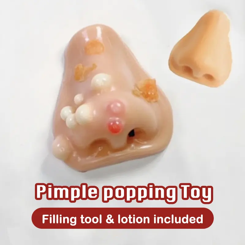 Nose Pimple Pop Spray Game - Squishies Gag Toy for Creative Prank Gift, White Elephant, Ages 12+, Funny Pranks, Wacky Family Fun, BZBAG3