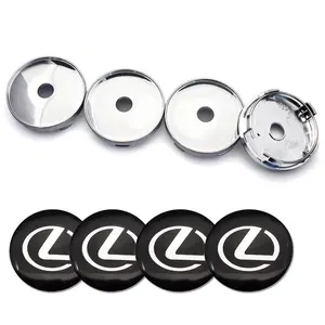 4 Piece Set 56/60mm Abs HUB Center Caps, Wheel Cover Stickers, Car Decal, Sticker for Cars, Car Modification Accessories for Lexus Rx Nx Es Lm Lc Tx Gx Lx