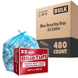 Blue Recycling Bags - 33 Gallon (480 Bags)