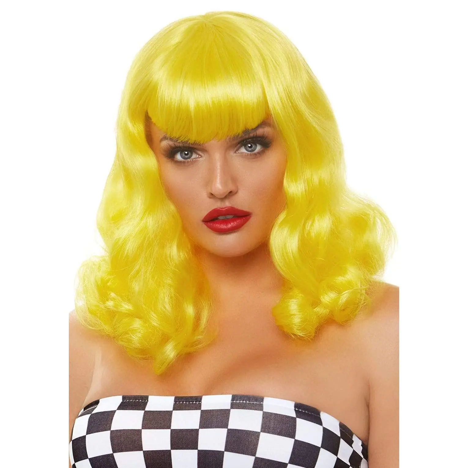 16" Retro Curly Bob Wig