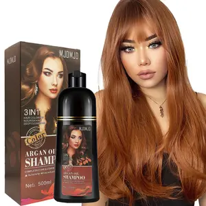 Cherry Brown Hair Dye Shampoo 3-in-1 , Magic Dye Colors in Minutes Long Lasting & Easy to Use Argan Oil Herbal Hair Color Shampoo para canas 500ml