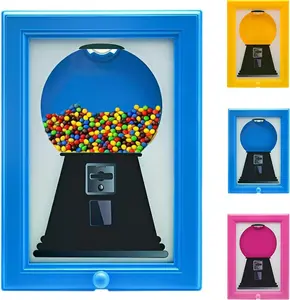 Herton Candy Dispenser, Rare Vintage the Handy Candy Frame - Hanging Candies Machine Art, Mini Wall Mount Gumball Machine, Snack Spinner Picture Frame Display, Hang on Wall or Stand on Table
