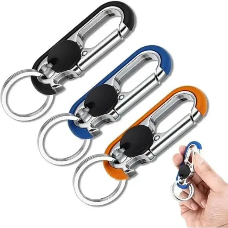 Stainless Steel Car Keychain, Multicolor Creative Design, Unisex Gift for Christmas, Halloween, Valentine's Day, Birthday, Travel Essentials