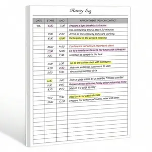 Activity Log Notebook 7.6x10.4 Inches, Top Glue Binding, 52 Thick Pages, Ink-Resistant, Task Management Journal, Daily Planner, Weekly Planner, Academic Planner, Office Planner