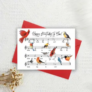 Unique Musical Birthday Card - Perfect for Music Lovers, Family, Teachers & Best Friends - Creative Singing Greeting for Any Occasion, High-Quality Paper with Envelope, Ideal for Anyone, Musical Birthday Card | Musical Theme Card | Durable Paper Card