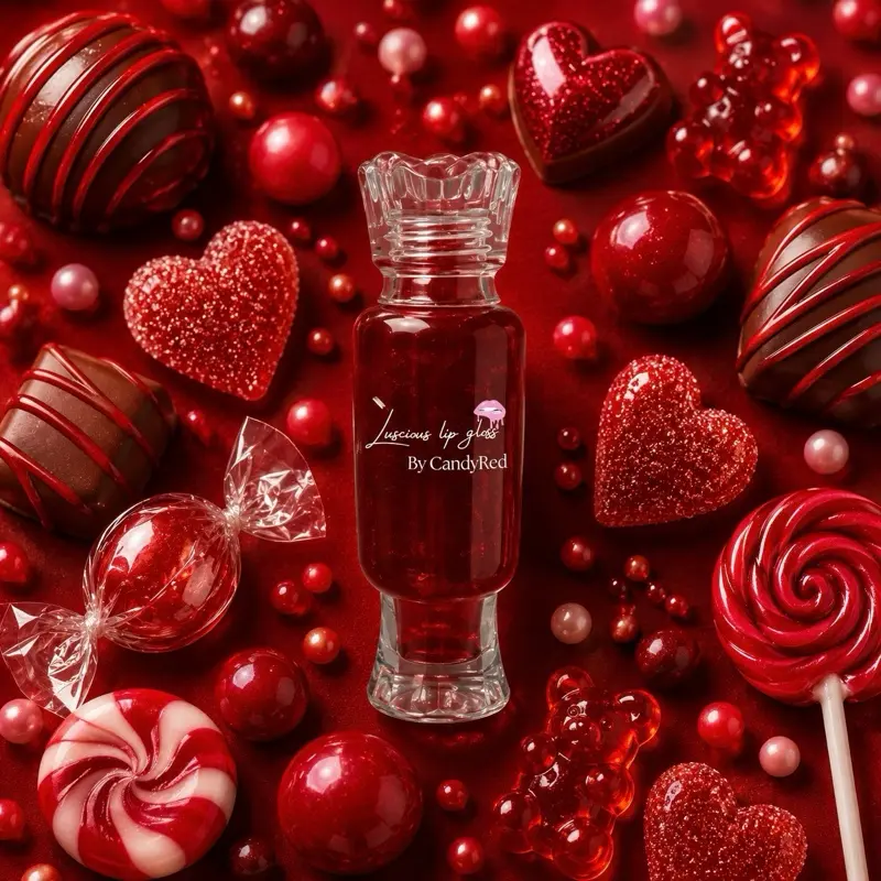 Candy Red luscious Candy Tube Lip Gloss Hydrating Lipstick