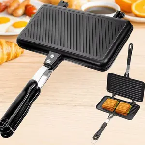Double Sided Sandwich Baking Pan, 1 Count Non-stick Sandwich Maker, Mini Waffle Breakfast Baking Pan, Kitchen Baking Tool for Home Use, Grill Pan