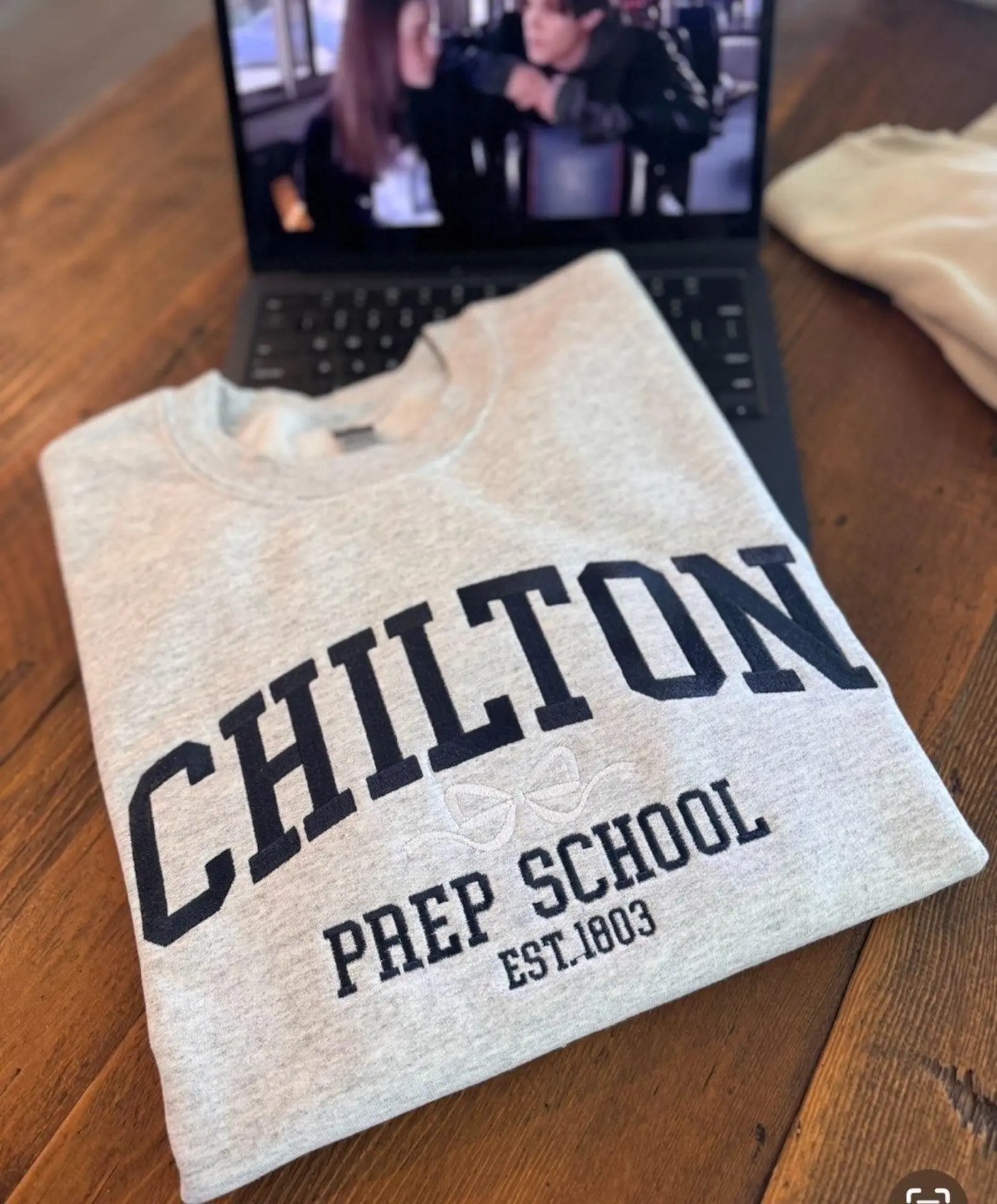 Chilton Prep School Embroidered Sweatshirt | Gilmore Girls Inspired Sweatshirt, Fall Sweater, Autumn Shirt, Girlmore Girls Fans, Luke's Dinner