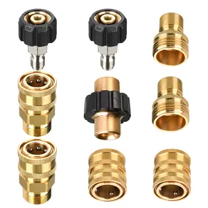 【fathersdaygift】Tool Daily Pressure Washer Adapter Set - M22 to 3/8 Inch Quick Connect, 3/4 Inch to Quick Disconnect, Male M22 Hose Adapter, Garden Hose Connectors