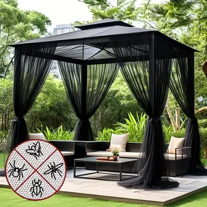 Mesh Mosquito Net Set, 299.97 Cm Height, Outdoor Pavilion, Garden, Backyard, Multi-Functional Wedding, Porch, Outdoor Shade Canopy, Outdoor Canopy Shelter