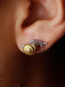 Cute Snail Design Stud Earrings, Fashionable Jewelry for Women & Girls, Trendy All-match & Exquisite Jewelry for Birthday Gift, Lightweight Earring