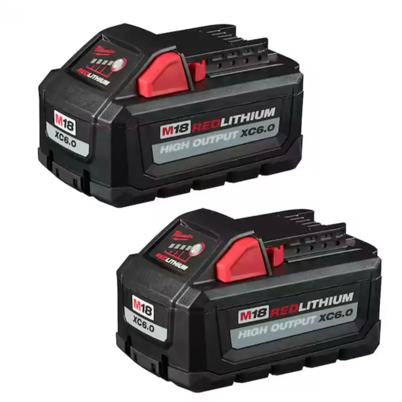 Milwaukee M18 18-Volt Lithium-Ion High Output 6.0Ah Battery Pack (2-Pack)