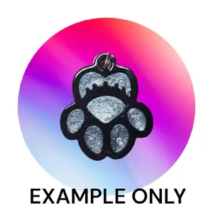 Customizable Resin Pet Memorial Key Chain - Message seller to pick any color for paw prints keychain