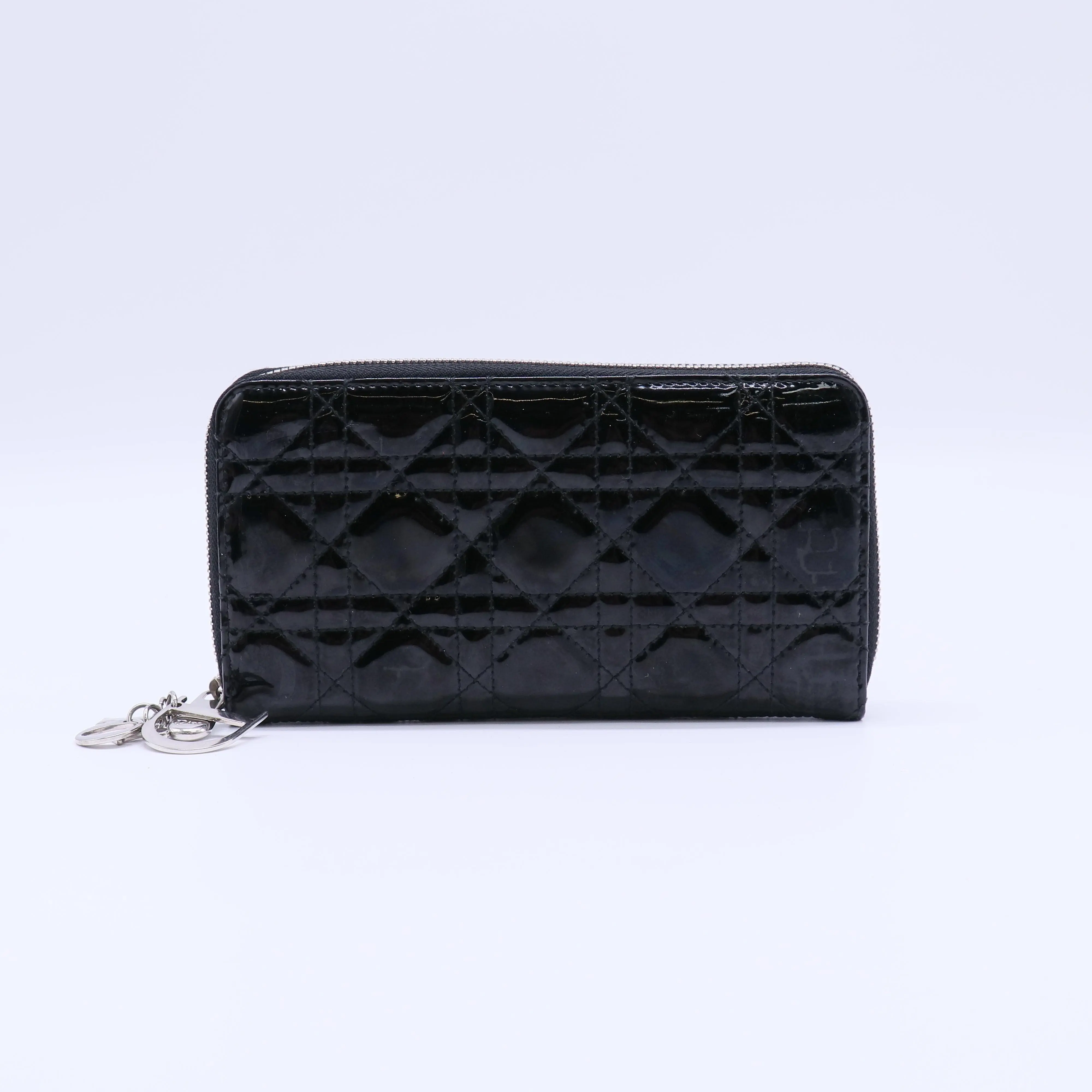 Pre-owned Dior Leather Small Leather Goods Lady Voyageur Wallet W21734