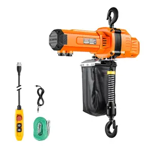 【fathersdaygift】VEVOR 2200 lbs Electric Chain Hoist10 ft Lifting Height120V Single Phase Overhead Crane with 10 ft Wired Remote ControlG100 Chain Electric Lift Hoist for FactoriesWarehousesGarages