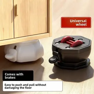 Home Silent Brake Swivel Wheels, No-Drill Adhesive, Universal Furniture Base Wheels, Fits Sofa Bookshelf Vanity Table