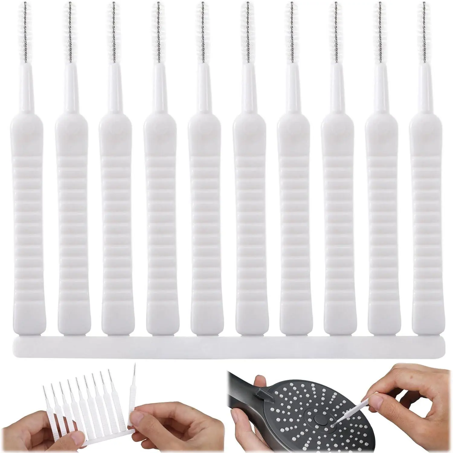 10 Pcs Shower Head Cleaning Brush, Shower Head Cleaner Tool Multifunctional Shower Head Cleaning Brushes for Household Bathroom