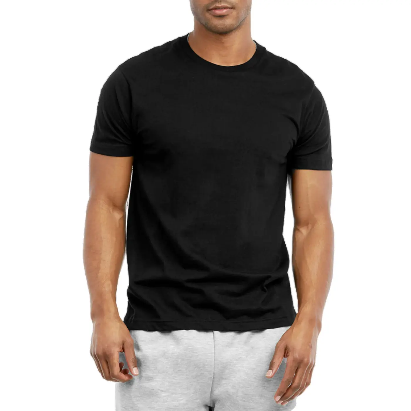 Men's Cotton T-Shirts Crew Neck Short Sleeve S-3XL Regular Big & Tall Workout Breathable Casual Athletic Sports Running Tee Top Menswear Solid