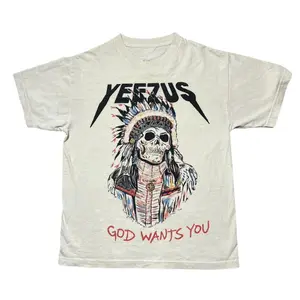 Yeezus God Loves You Shirt, Cream Heavy Cotton Graphic Tee, Standard Fit T-Shirt, Christian T Shirt Men Casual Crewneck Graphic Tee Cotton Short Sleeve Menswear Tops
