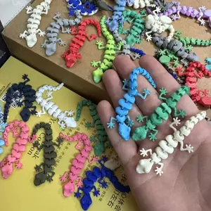 120 pieces of mini 3D printed gradient gecko decorations, suitable for home, car and desk decoration. Applicable for Christmas, Halloween, Easter, birthday gifts, party gifts, decoration and Halloween and Christmas decorations.