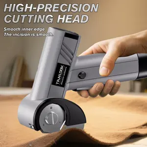 TANLOOK Cordless Electric Scissors with LED Display, Rechargeable Cardboard Cutter with 2 Blades, EasySwap Blade Change, LED Light for Thin Cardboard Carpet Leather Sewing Supplies Crafts Sewing Tools