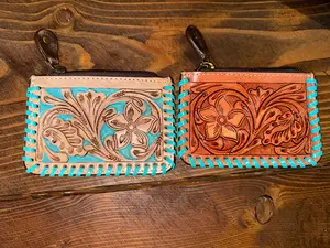 Tooled Stitch Coin Wallet