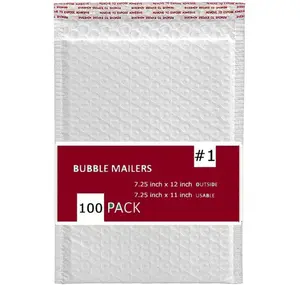 100 PC #1 7.25x12 Inches Inches Poly Bubble Mailers Shipping Padded Envelopes Self Seal Waterproof Cushion Envelopes