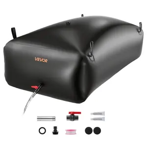 VEVOR Water Storage Bladder, 142.7 Gal Collapsible Water Storage Bag, Wear-Resistant 1000D PVC Soft Waters Bag, Leakproof Camping Tank Containers for Garden Irrigation RV Emergency Use, BlueVEVOR Super Brand Day