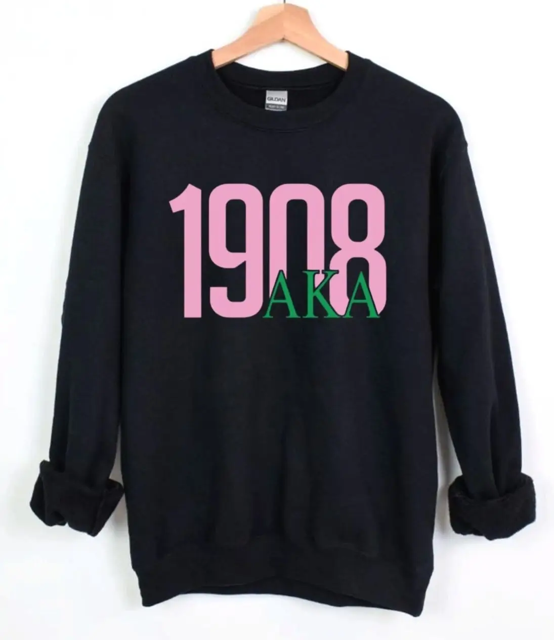 AKA 1908 Sweatshirt, AKA Alpha Kappa Alpha Sweatshirt, Sorority Shirt, Pretty Girls Sorority, Pink and Green Sweater, Best Gifts