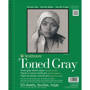 400 Series 9-inch x 12-inch Toned Paper Sketch Pad, 50 Sheets/Pad (60681)