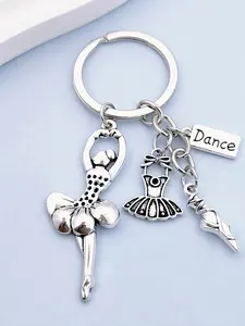 Fashion DIY Accessory Ballet Girl Dance Shoes Dress Creative Ballerina Keychain, Cute Cartoon Characters, No Choking Hazard, Ca Prop 65 Compliant