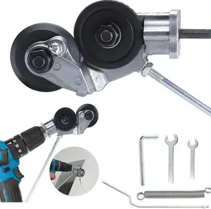 Metal Nibbler Drill Attachment, Heavy-Duty Sheet Metal Cutter for Electric Drill, Double-Cut Nibbler Tool for Fast Clean Cutting of Iron, Steel, Aluminum, Copper and Plastic Panels
