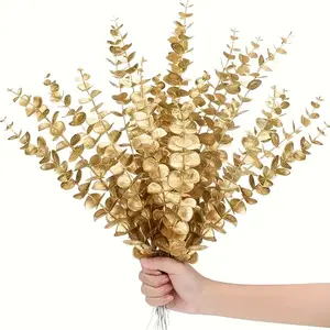 70pcs Artificial Eucalyptus Stems, Wedding Bouquet Fake Eucalyptus Branches, Boho Home Decor and Rustic Floral Arrangement, Decorative