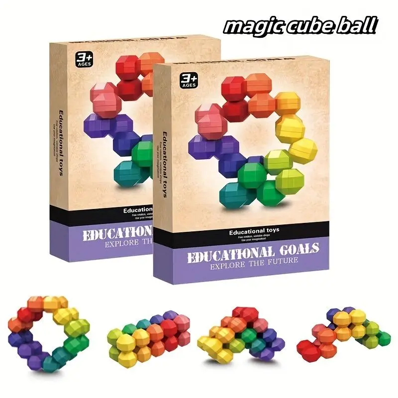 Plastic Toy Magic Cube, 3D Puzzle DIY Educational, Various Cube Designs, a Perfect Christmas Gift for Young People.
