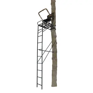 Muddy Boss Hawg 1.5 Deer Hunting 17 Foot Ladderstand Tree Stand w/Lumbar Seat