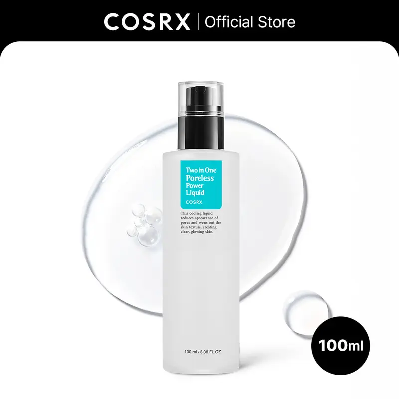 [COSRX Official] 2-in-1 Poreless Power Serum (100ml) - Lightweight Exfoliating Pore Refiner Serum & Essence for Acne Prone Skin, Tightening & Korean Glass Skin
