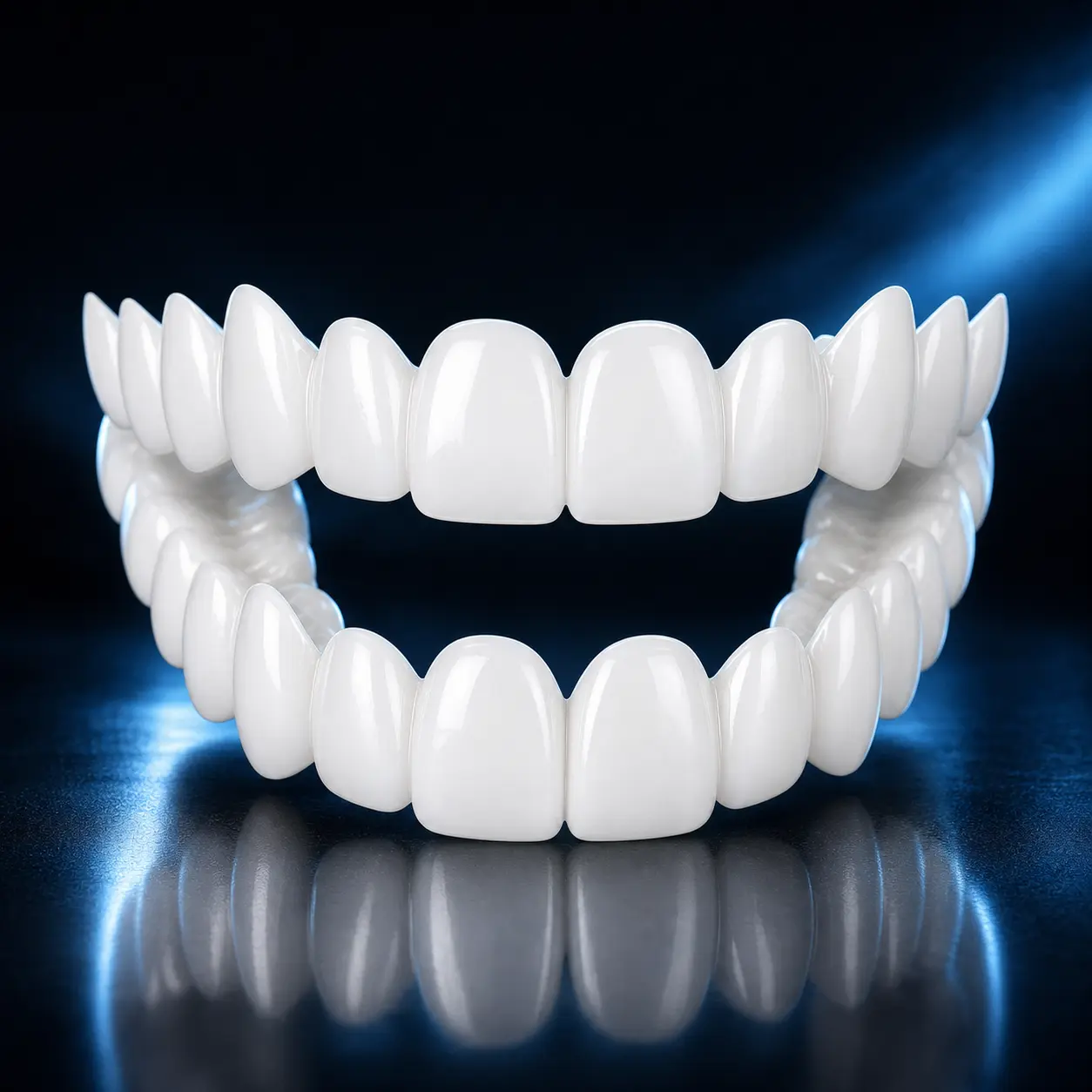 Realistic Snap-On Veneers for Upper & Lower Teeth | Perfect White Denture Care Cover | Comfortable & Flexible False Teeth for Men & Women