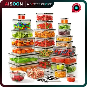 [Valentine’s Day Gift] 40 PCS Extra Large 85oz Airtight Food Storage Containers Set (20 Containers + 20 Lids), Leakproof, Reusable, Microwave & Dishwasher Safe, with Labels & Pen