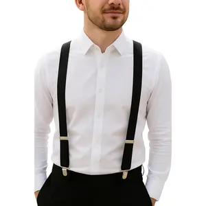 Suspenders for Men - Adjustable Elastic Mens Suspenders with Heavy Duty  Clips