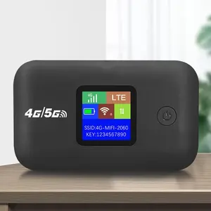 Portable Wireless WiFi Hotspot Router with SIM Slot, 4G 5G LTE, 300Mbps, LED Display, Stable Connection, Supports 10 Devices for Outdoor RV Use