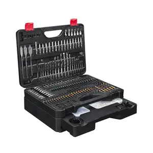 400 count Drill Bit Set - Drill Bits  Bit Set Case with Drawer, Bit Set Designed for Various Drilling & Screw Driving Tasks for Metal, , Masonry,  for DIY Projects