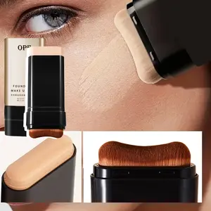 Two colors of facial foundation contour stick, long-lasting and light brightening effect, waterproof and sweat-proof, facial concealer blemish contouring beauty makeup, Concealer Foundation Hybrid