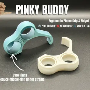 1/6pcs Ergonomic Phone Grip Thickened Upgrade Version, 3D Printed Stress Relief, Universal Mobile Phone Stand, Desktop Decoration, Portable Holder