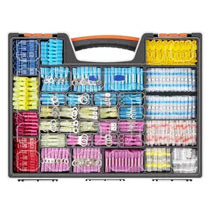 Ultimate Heat Shrink Wire Connectors, 1500 count  Electrical Spade Connectors kit, Insulated Crimp Ring Fork Spade Terminal T-Tap Solder  Splice Connectors for Marine Boat