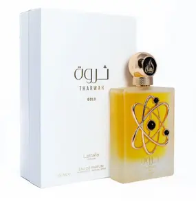 Lattafa Tharwah Gold Eau de Parfum for Women by Lattafa Pride |  Luxury Long-Lasting Fragrance, 100 ml