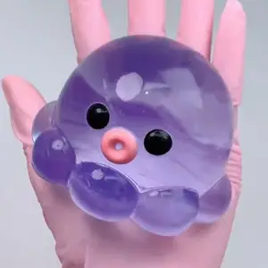 Squishy Strawberry Octopus Squeeze Toy Decompression Squeeze Slow Rebound Stress Relief Fidget Toy for Kids Adults Sensory Therapy Anti-Anxiety Hand Toys