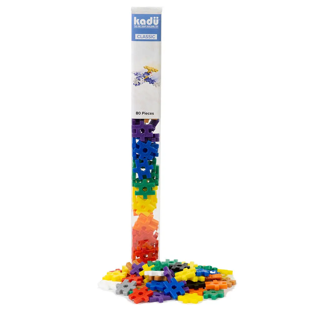 Kadu Classic 80 Pc One Shape Building Toy – Unlocks Creativity and Imagination Ages 5+ STEM / STEAM